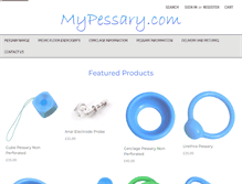 Tablet Screenshot of mypessary.com